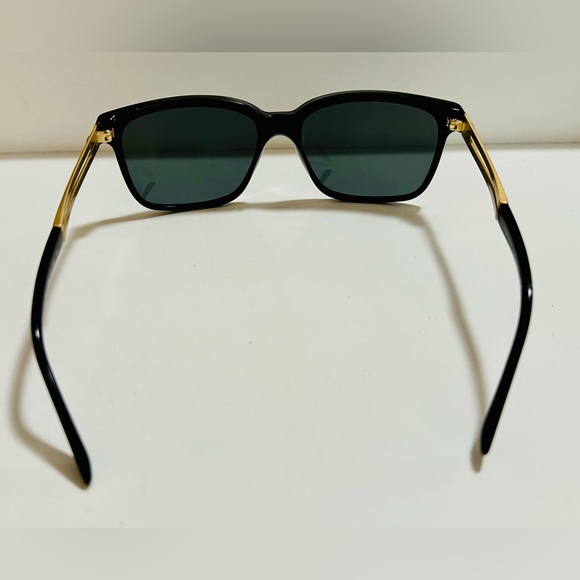 Slightly Used Versace Sunglasses Black & Gold Frame/Dark Grey lens VE4307 - Picture 3 of 4